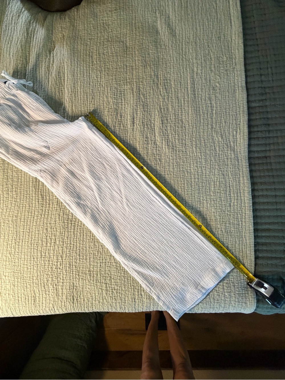 SPLENDID Bohemian White Gauze Wide-Leg Drawstring Pant with Tie NWT’s size Lg - Picture 11 of 17